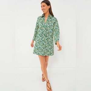 Tuckernuck Hyacinth House Long Sleeve Green Carrington Collared Mini Dress XL